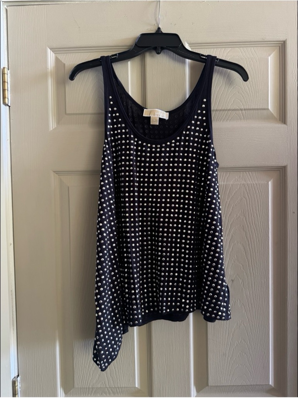 Michael Kors Black Tank Top with Silver Studs